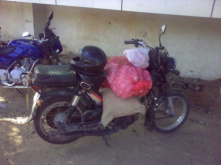 Mopeds (especially the TVS with its mighty 50cc engine) are ideal for cargo